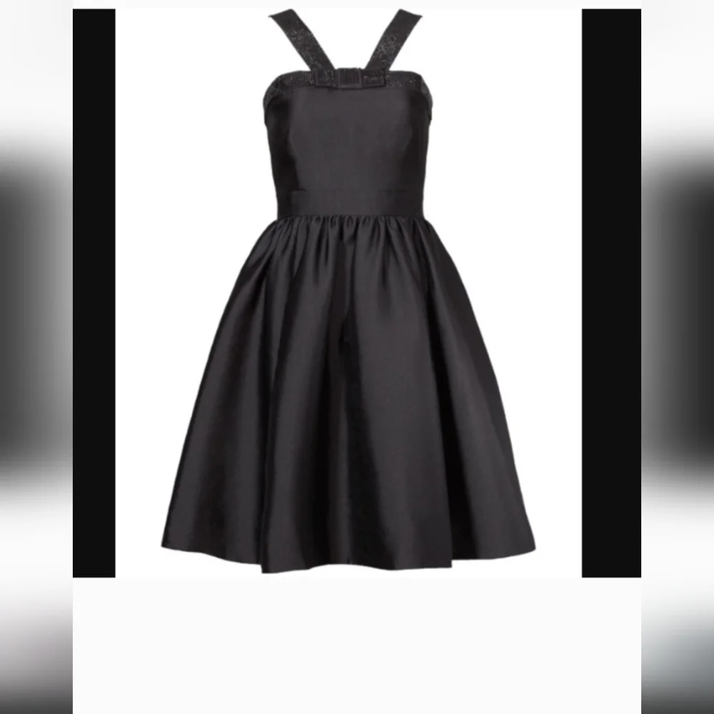 Kate Spade Pave Trim Fit And Flare Black Dress - Picture 1 of 9